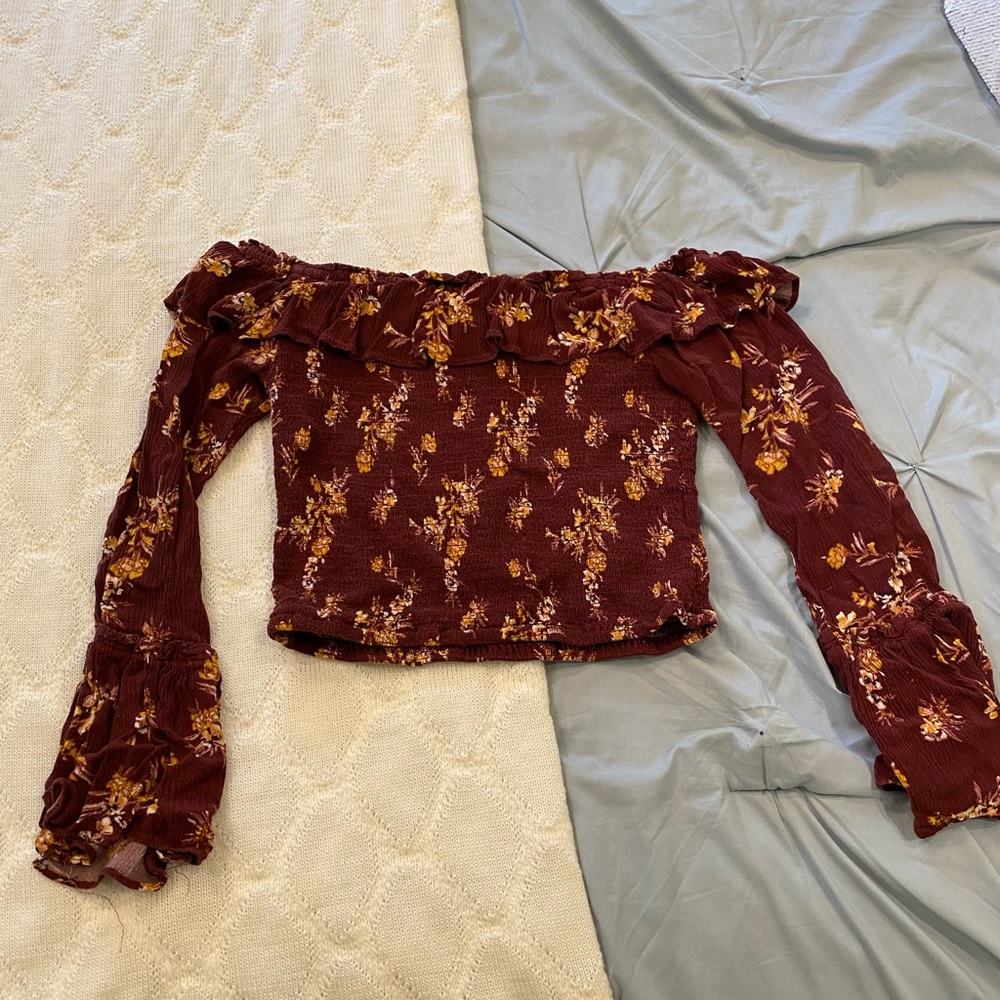 Off the shoulder crop top